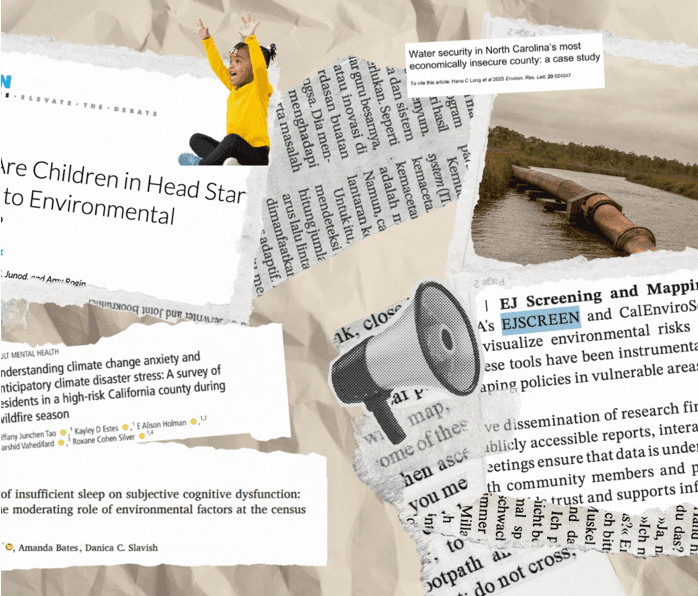 collage of headlines on the removal of climate and environmental data